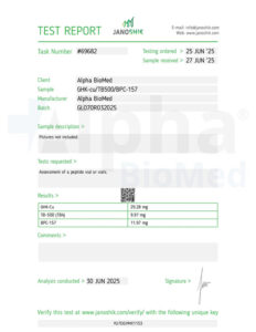 GLOW GHK-CU (27mg) : BPC-157 (5mg) : TB500 (10mg) - COA