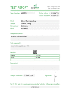 Snap-8 - COA - Debs Peptalk